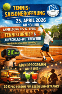 Mehr über den Artikel erfahren 🎾 Einladung zur Tennis-Saisoneröffnung 2026 🎾